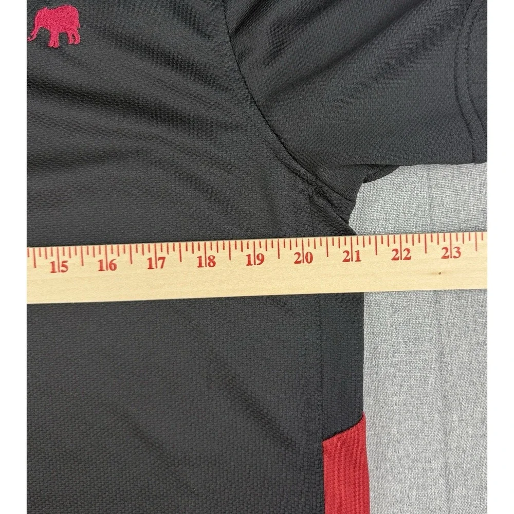 Nike Dri-FIT Alabama Elephant Polo Shirt Black Red Colorblock Men's M Golf